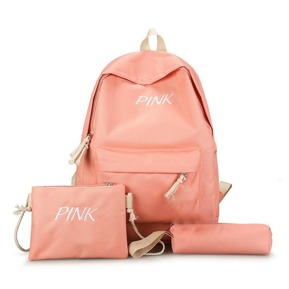 VALSEEL Backpack Fashion Style Multifunctional Large Capacity Canvas Four-piece Bag 3packs School Supplies