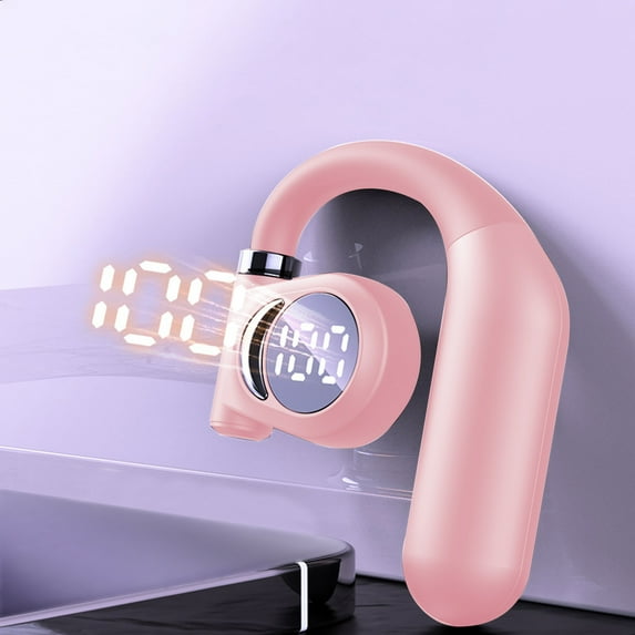 VALSEEL Bluetooth Headset Business Bluetooth Headphones Single Ear OWS Open Bones Conduction Ultra-long Battery Life LED Power Display Intelligent Noise Reduction