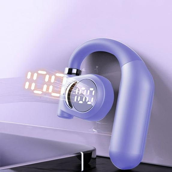 VALSEEL Bluetooth Headset Business Bluetooth Headphones Single Ear OWS Open Bones Conduction Ultra-long Battery Life LED Power Display Intelligent Noise Reduction