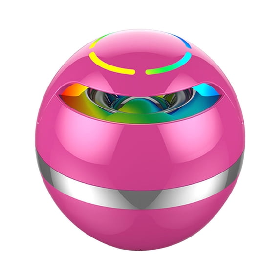 VALSEEL Bluetooth Speaker Outdoor,Ball Bluetooth Speaker Mini Portable Outdoor Household Bluetooth Plug-In Card FM Hands-Free Call Function with Colorful Breathing Lamp