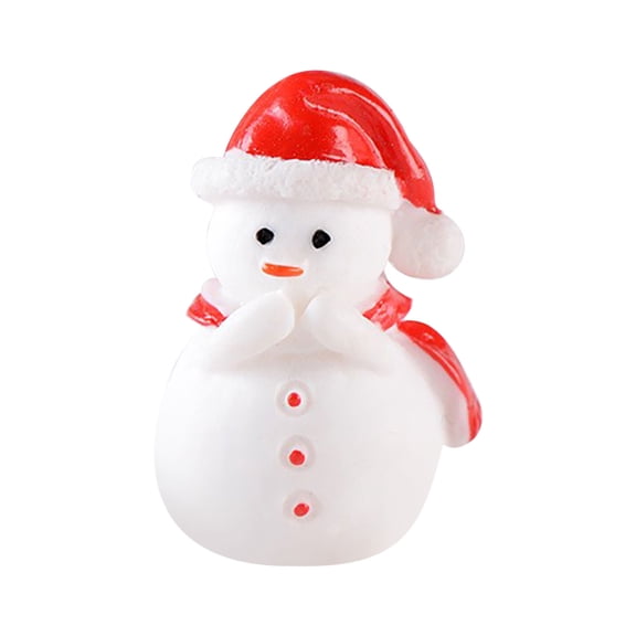 VALSEEL Christmas Miniature Statue, Mini Resin Christmas Snowman Decoration DIY Christmas Decoration Christmas 0rnaments
