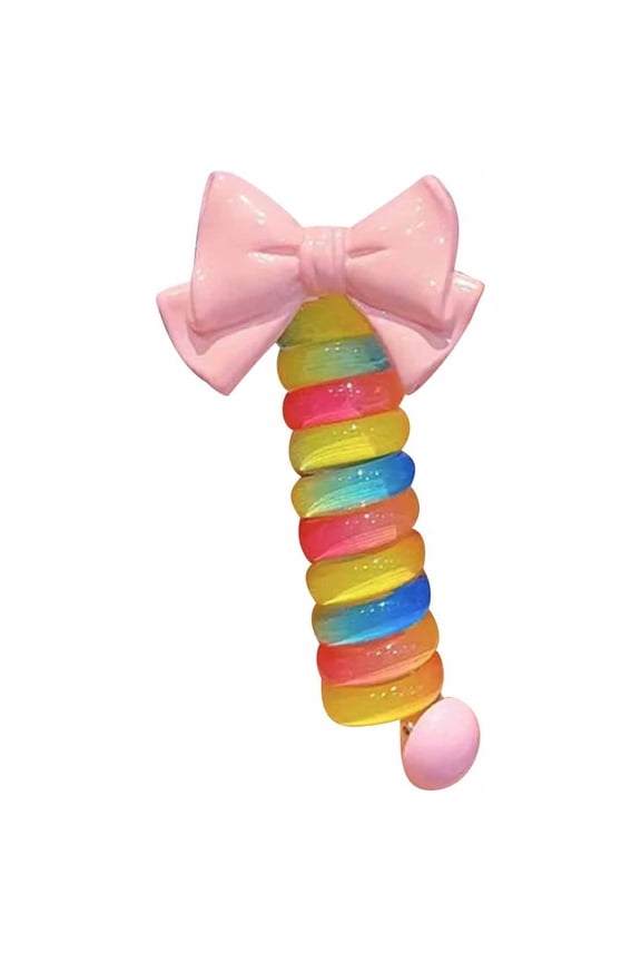 Clearance Christmas decoration Bowknot Hair Ring Head Rope Girl Cute Rubber Band Hair Rope Headdress Hair Accessories Home Decor