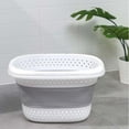 thumbnail image 1 of VALSEEL Organization and Storage Laundry Basket, Plastic Foldable Up Laundry Hamper,Portable Washing Tub With Handle, Space Saving Storage Container, 1 of 4