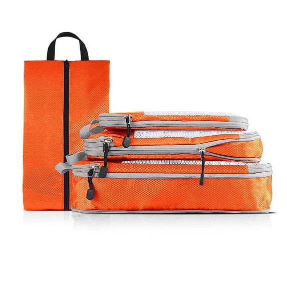 VALSEEL Clearance Compression Packing Cubes For Suitcases Travel Essential 4 PCS Expandable Travel Bags Organizer For Luggage