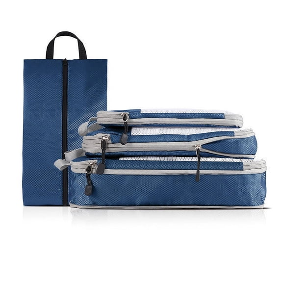 VALSEEL Clearance Compression Packing Cubes For Suitcases Travel Essential 4 PCS Expandable Travel Bags Organizer For Luggage