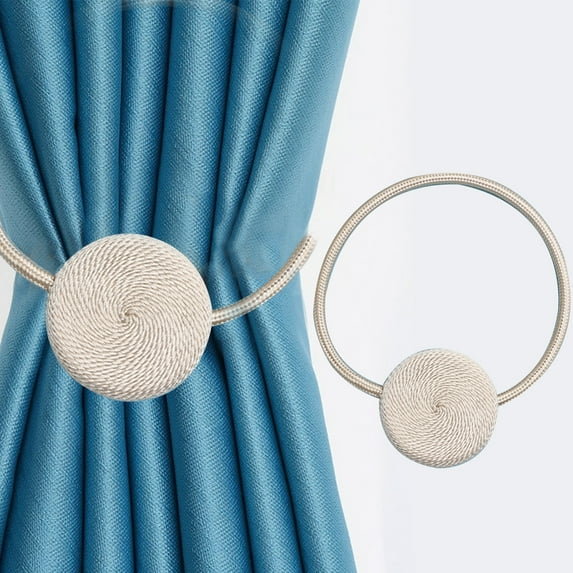 VALSEEL Clearance Curtain Tiebacks, Curtain Ties For Drapes, Alloy Circular Curtain Tie Backs, Modern Curtain Holdbacks For Thin Or Thick Home & Office Window Draperies 1PC