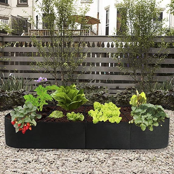 VALSEEL Clearance Fabric Raised Garden Bed Rectangle Breathable Planting Container Growth Bag