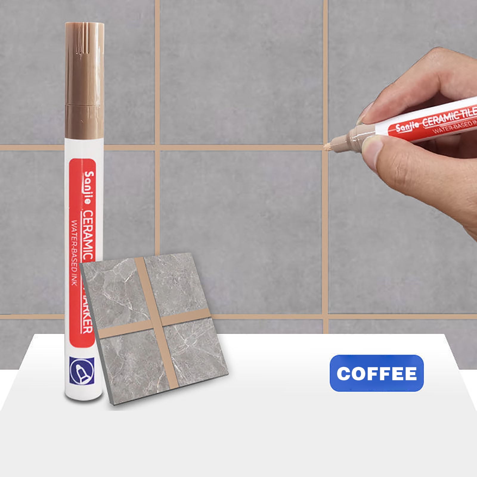 VALSEEL Clearance Grout Tile Pen, Tile Beauty Styling Pen Bathroom And ...
