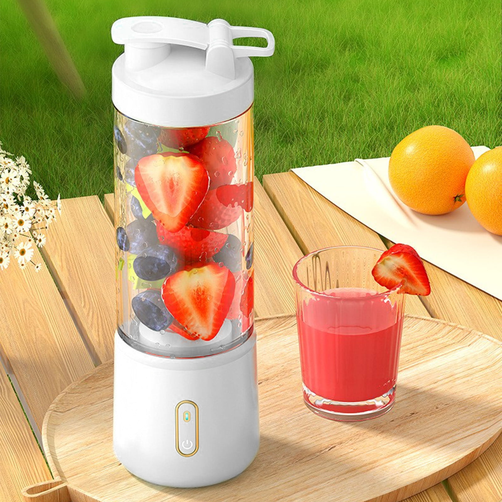 VALSEEL Clearance Portable Blenders , For Shakes And Fruit Juicer USB Rechargeable With 6 Blades, Handheld Blenders For Sports Travel And Outdoors