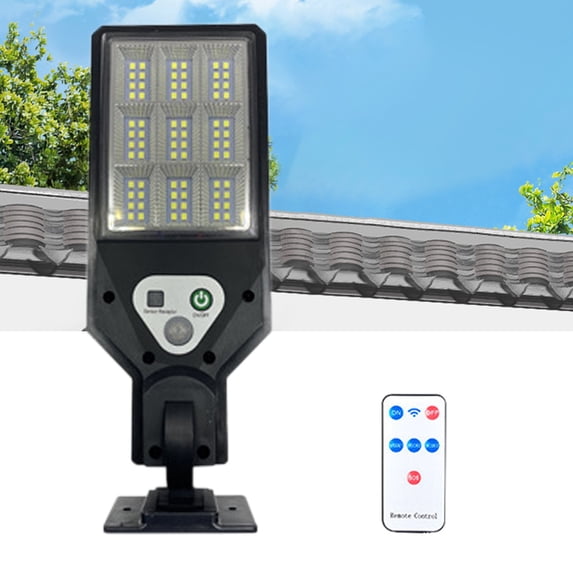 VALSEEL Clearance Solar Street, IP65 Outdoor Solar Powered Street Lights Dusk To Dawning With Motion Sensor LED Floods For Parking Lot, Drive-way