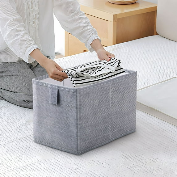 VALSEEL Clothes Storage Foldable Storage Basket Bins for Organizing Fabric Storage Cubes Organizer Rectangular Storage Bins