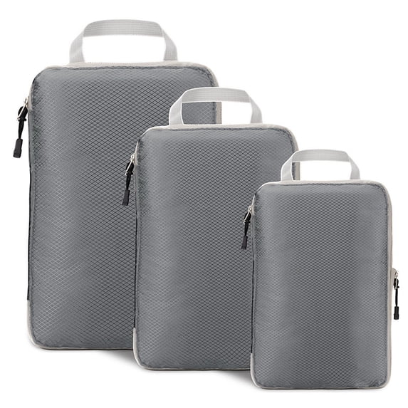 VALSEEL Compression Packing Cubes for Suitcases Travel Essential 3 PCS Expandable Travel Bags Organizer for Luggage Storage Bags