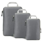 VALSEEL Compression Packing Cubes for Suitcases Travel Essential 3 PCS Expandable Travel Bags Organizer for Luggage Storage Bags