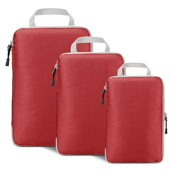 VALSEEL Compression Packing Cubes for Suitcases Travel Essential 3 PCS Expandable Travel Bags Organizer for Luggage Storage Bags