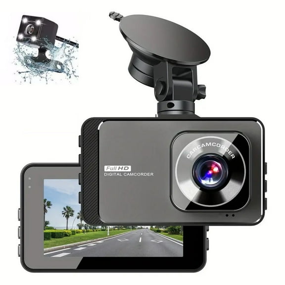 VALSEEL Dash Cam 1080P DVR Car Driving Recorder 3 Inch IPS Screen Dashboard Camera 140° Wide Angle,Parking Monitor,Loop Recording