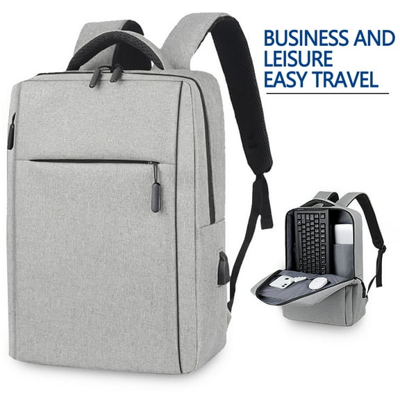 VALSEEL Double Layer Travel Backpack Student School Bag With Laptop Compartment Business Work Casual Computer Backpack With USB Charging/Headphone Port