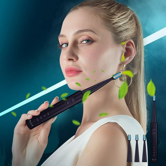 VALSEEL Electric Toothbrush with 4 Brush Heads,Three Cosmetic Dentistry Modes, IPX7 Water Resistants Newly Upgraded Electric Toothbrush with Long Life and Fast Charging Electric Toothbrush for Adults