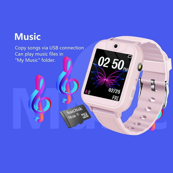 VALSEEL F8 Children's Smart Watch For Boys And Girls - 1.54-inch Capacitive HD HD Color Screen Smart Watch For 3-15 Years Old Children, With Camera