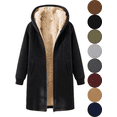 thumbnail image 1 of VALSEEL Fleece Hoodie Men Long-Style Plus Size Winter Men Hoodies Zip Up with Pocket Long Sleeve Warm Hooded Jacket Coat for Men Black S, 1 of 6