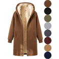 thumbnail image 1 of VALSEEL Fleece Hoodie Men Long-Style Plus Size Winter Men Hoodies Zip Up with Pocket Long Sleeve Warm Hooded Jacket Coat for Men Brown 3XL, 1 of 6