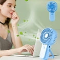 thumbnail image 1 of VALSEEL Handheld Fan Handheld Turbo Fan USB Rechargeable Silent Student Dormitory Office Portable Wind Turbine Fan, 1 of 6