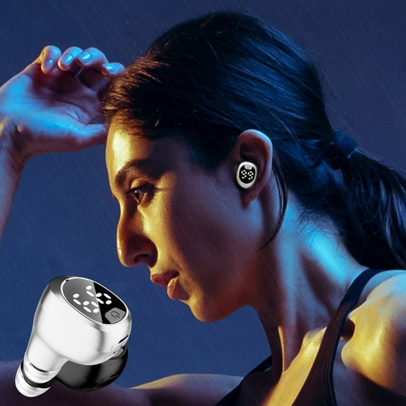 VALSEEL Headphones Wireless Bluetooth, Wireless Bluetooth Earbuds LED Power Display Monaural Hanging Ear Type Bluetooth 5.2 Business Make and Receive A Phone Call IPX5 Suitable for Sports Running