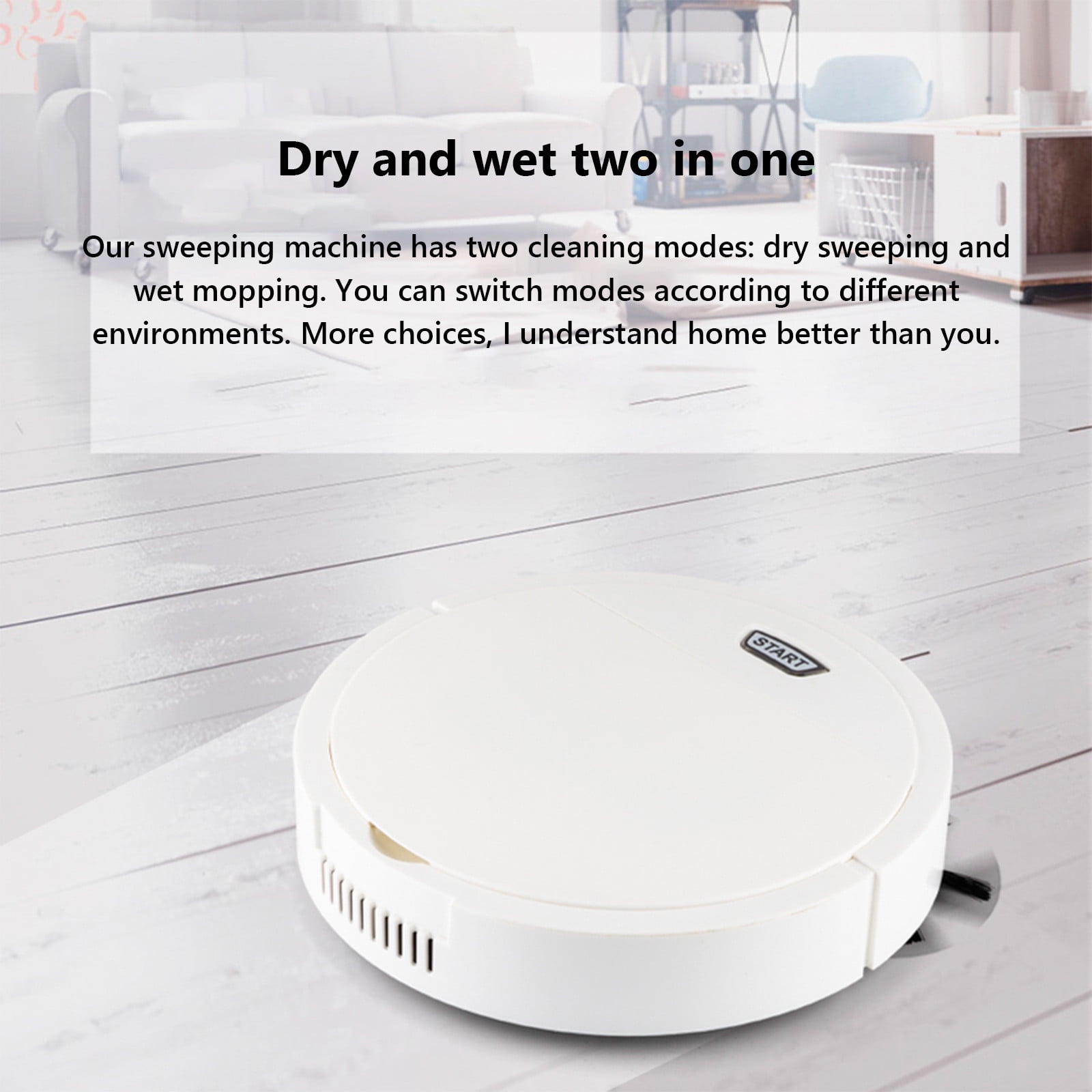 VALSEEL Home Appliances Clearance Robot Vacuum And Mop Combo, 3 In 1 Robotic Vacuum Cleaner With Watertank/Dustbin/Brush, Blocked By Hair, Remote/App, Ideal For Hard Floor/Pet