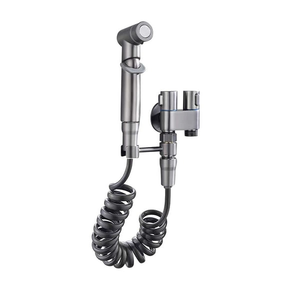VALSEEL Home Decor Gray Toilet Partner Spray One In Two Out Dual-use Angle Multi-functional Double-out Water Ornaments