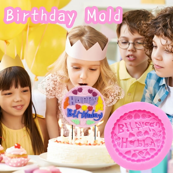 VALSEEL Home & Kitchen Happy Birthday Cake Silicone Letter and Number Chocolate