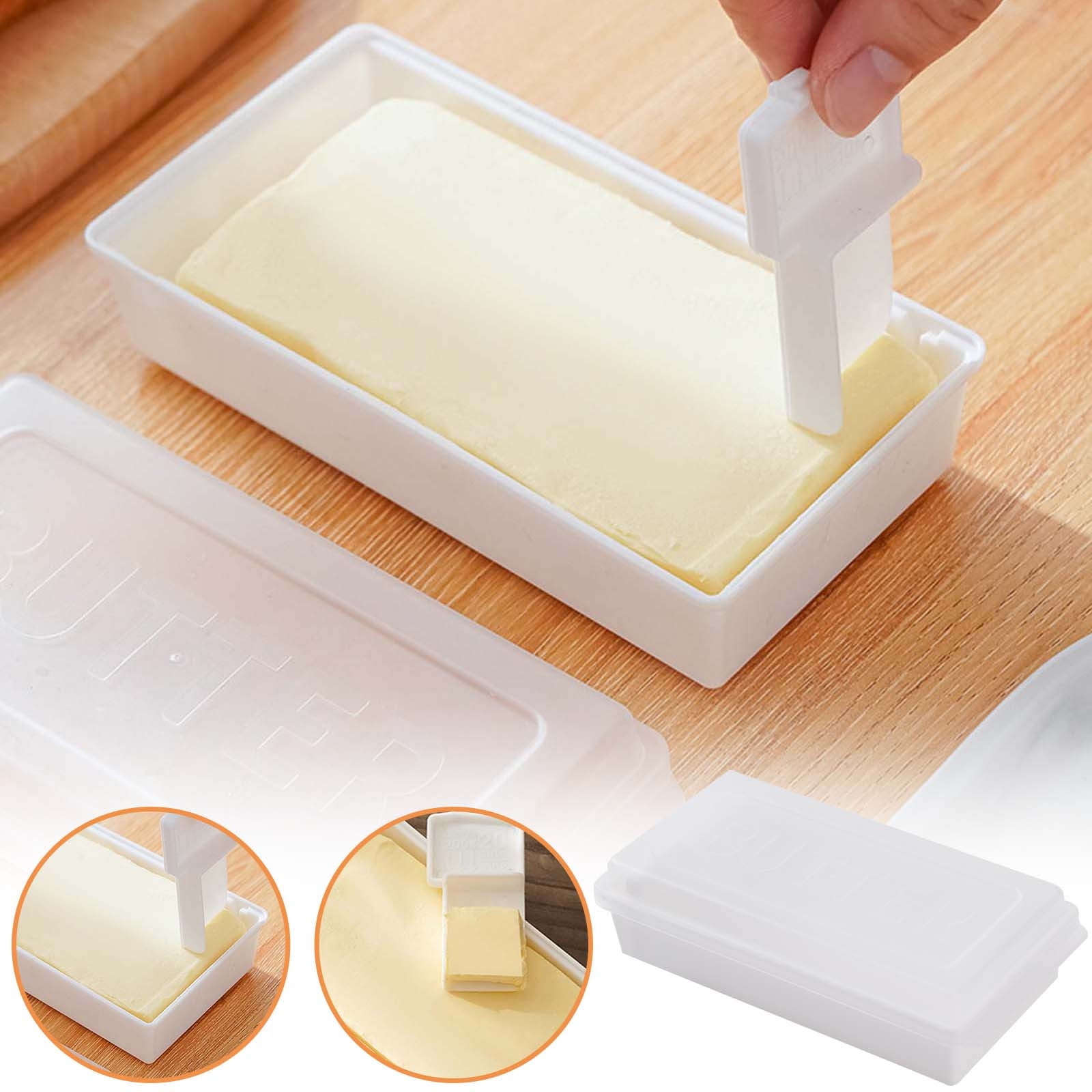 VALSEEL Home & Kitchen Kitchen Butter Preservation Box, Sealed Storage, Refrigerator Storage Box with Lid, Cheese and Cheese Cutting Storage Box