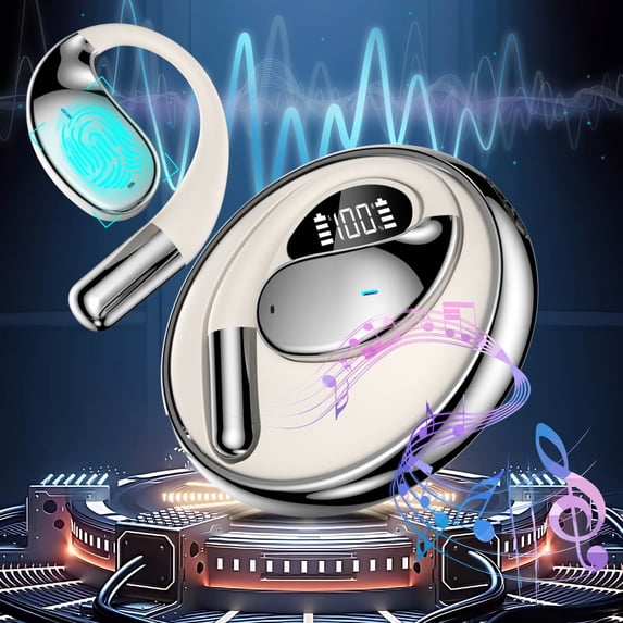VALSEEL Language Translator Earbuds Real Translation Earbuds with 115 Languages Supported ANC Noise Cancelling Bluetooth 5.4 Smart Screen Housing on Clearance