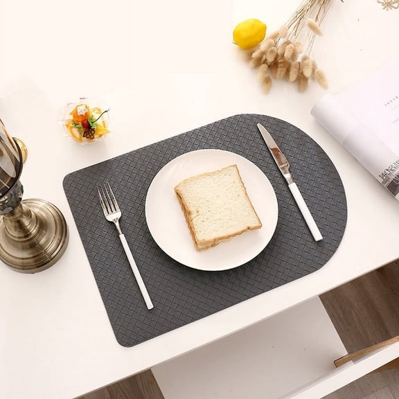 VALSEEL Leather Placemat Solid Colour Faux Leather Placemats , Coffee Mats, Kitchen Table Mats, Easy to Clean Kitchen Table Mats