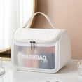 thumbnail image 1 of VALSEEL Makeup Bag Translucent Cosmetic Bag, Cosmetic Bag Set Frosted Translucent PVC with Zipper Handle Portable Travel Bag, Hangable and Handy Cosmetic Bag Cosmetic Bags, 1 of 7