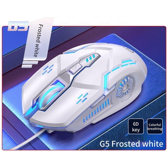 VALSEEL Mechanical E-Sports Wired Mouse for Computer Mouse Gamer Rechargeable Backlight Silent Office USB Mouse for Laptop Gaming Mouse
