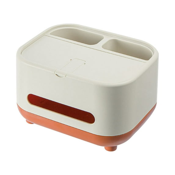 VALSEEL Nachuan Desktop Tissue Box Living Room Plastic Remote Control Storage Box Home Coffee Table Compartment Cretive Paper Box Storage Organizer