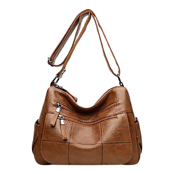 VALSEEL New One Shoulder Crossbody Bag Leather Large Capacity Multi Compartment Women Bag Storage Bags