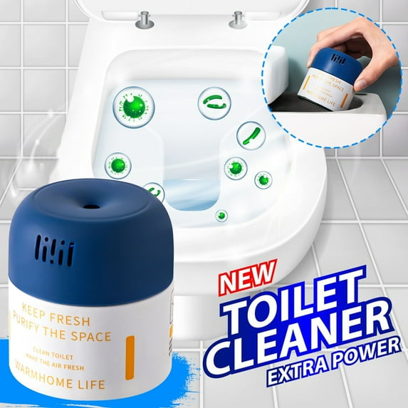 VALSEEL New Style Brush-Free Toilet Cleaning Bloc Toilet Cleaner Deodorizing, Deodorizing, and Scaling Water Tank Cleansing Liquid Toilet Blue Bubble Deodorizing Cleaning Supplies