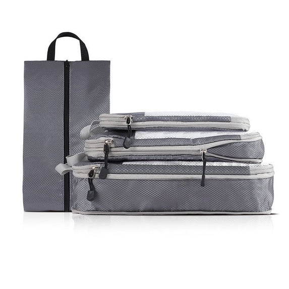 VALSEEL Organization and Storage Compression Packing Cubes For Suitcases Travel Essential 4 PCS Expandable Travel Bags Organizer For Luggage Storage Bags