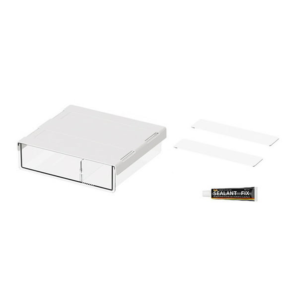 VALSEEL Organization and Storage, Invisible Drawer Storage Box Under The Desk No Punch Desk Bottom Shelf Office Good Things Hidden Organizer Box Wardrobe Plus Drawers