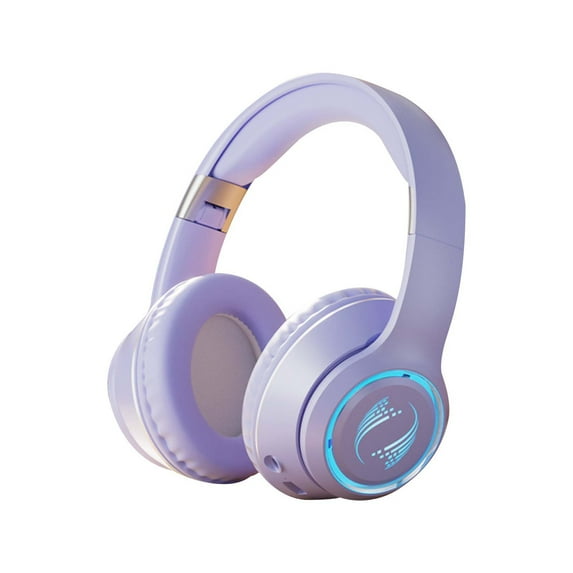 VALSEEL Over-ear Headphones, Bluetooth 5.0 Subwoofer Head-Mounted Foldable Headphones - Built-in Mic Wireless Call Folding Stereo Noise Cancellation Over Ear Soft Earmuffs Headset