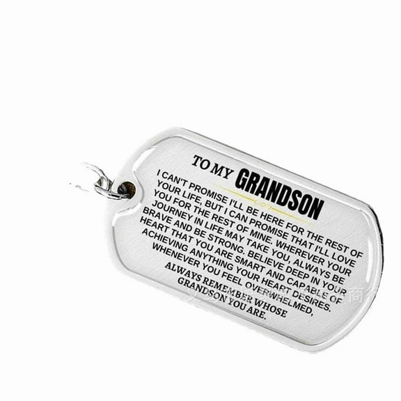 VALSEEL Personalized To My Grandson Unique Keychain, Gift For Grandson Grandchild From Grandpa Grandma Remember Whose Grandchildren You Are Tools