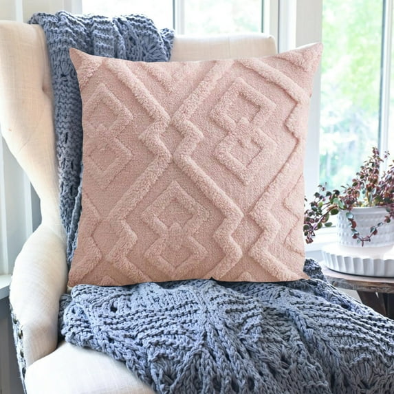 VALSEEL Pillow Covers 18x18 Modern Pillowcase Woven Pillowcase Office Sofa Waist Pillowcase Bedside Cushion Cover Colors 17.7x17.7in