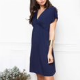 thumbnail image 1 of VALSEEL Pregnant Women Clothes V Neck Short Sleeved Maternity Breastfeeding Casual Dress, 1 of 8