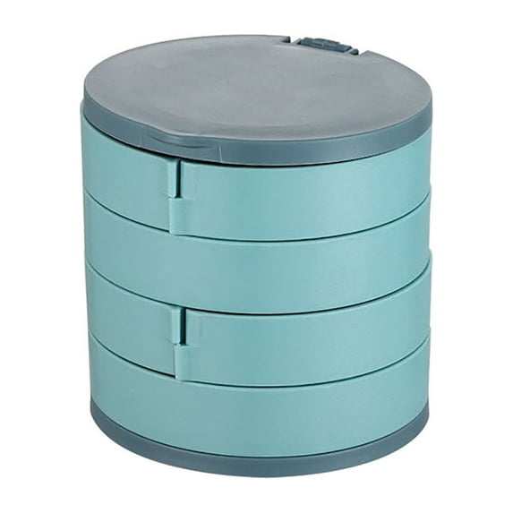 VALSEEL Rotatable Jewelry Storage Box Rotating Jewelry Box Large Capacity Necklace Earrings Studs Earrings Ring Jewelry Multi-layer Storage Box Storage Organizer