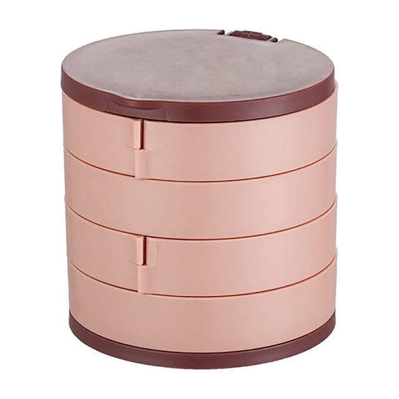 VALSEEL Rotatable Jewelry Storage Box Rotating Jewelry Box Large Capacity Necklace Earrings Studs Earrings Ring Jewelry Multi-layer Storage Box Storage Organizer