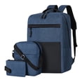 thumbnail image 1 of VALSEEL School Backpack Fashion Three-piece Backpack Male Business Usb Charging Laptop Bag High-capacity Students Bag Laptop Backpack, Blue, 1 of 5
