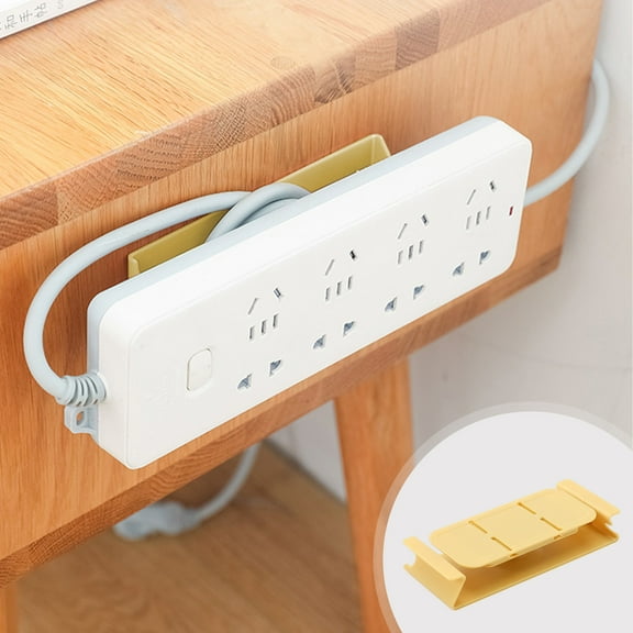 VALSEEL Self-Adhesive Desktop Socket Fixer Adhesive Punch Free Socket Holder Cable Management Punch Free Surge Protector Desktop Plug-in Socket Fixer Bracket Stand