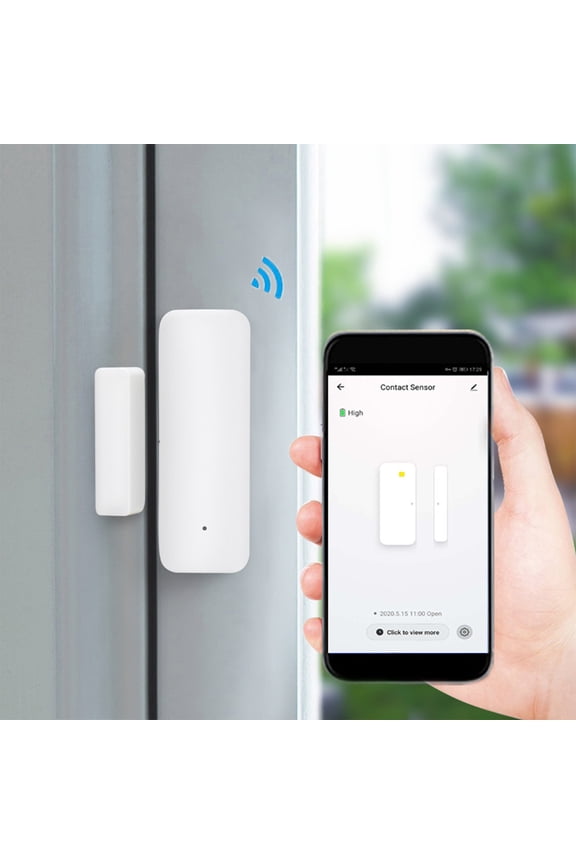 Smart WiFi Door Sensor,Wireless Window Sensor Real-time Message Notification,Home Security Door Open Entry Sensor
