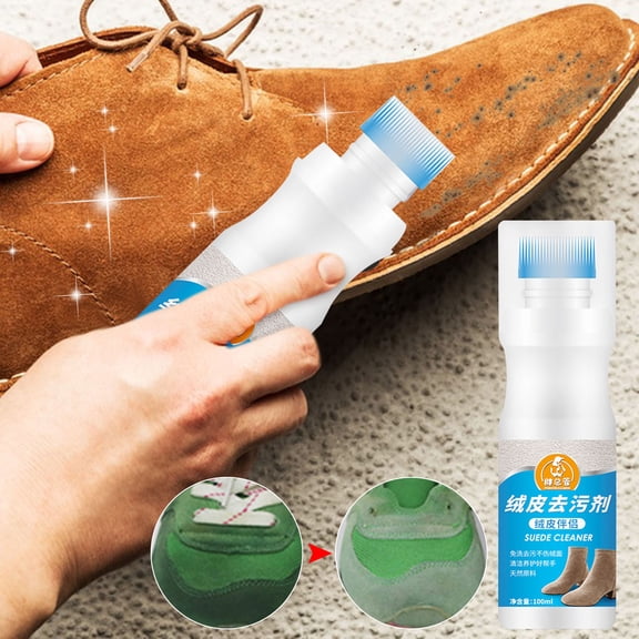 VALSEEL Spring Cleaning Organization 100ml Leather Shoe Cleaning and Care Agent Suede Stain Remover Care Solution Suede Leather Washing Suede Artifact on Clearance