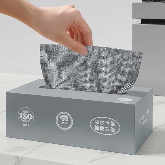 VALSEEL Spring Cleaning Organization 20PCS Water-absorbent Lin Extractable Dishcloths for Kitchen Disposable Washable and Grease Dishcloths on Clearance